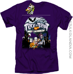 Trick or Treat Party October 31st - koszulka męska fioletowa