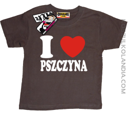 I love Pszczyna - koszulka dziecięca - brązowy