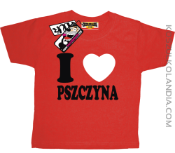 I love Pszczyna - koszulka dziecięca - czerwony