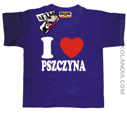 I love Pszczyna - koszulka dziecięca - fioletowy