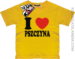 I love Pszczyna - koszulka dziecięca - żółty