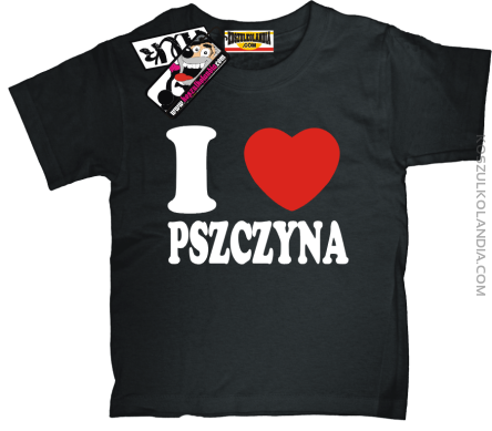I love Pszczyna - koszulka dziecięca - czarny