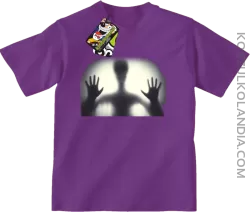 Obcy za szkłem - koszulka dziecięca fioletowa