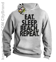 Eat Sleep Beach Repeat - bluza męska z kapturem melanż