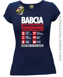 BABCIA - Jednoosobowa działalność gospodarcza - Koszulka Taliowana - Granatowy