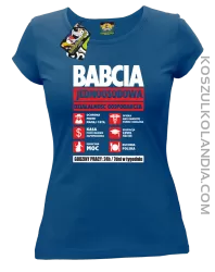 BABCIA - Jednoosobowa działalność gospodarcza - Koszulka Taliowana - Niebieska