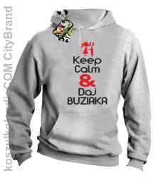 Keep Calm & Daj Buziaka - Bluza z kapturem męska - Melanż