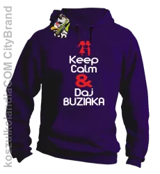 Keep Calm & Daj Buziaka - Bluza z kapturem męska - Fioletowy