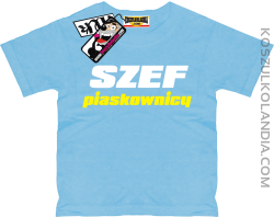 Szef Piaskownicy - super dziecięca koszulka - błękitny