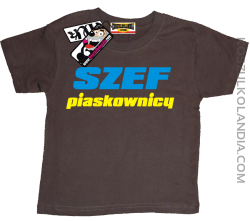 Szef Piaskownicy - super dziecięca koszulka - brązowy
