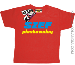 Szef Piaskownicy - super dziecięca koszulka - czerwony