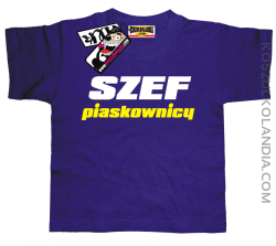 Szef Piaskownicy - super dziecięca koszulka - fioletowy