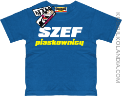 Szef Piaskownicy - super dziecięca koszulka - niebieski
