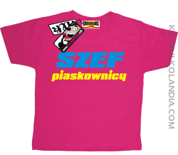 Szef Piaskownicy - super dziecięca koszulka - różowy