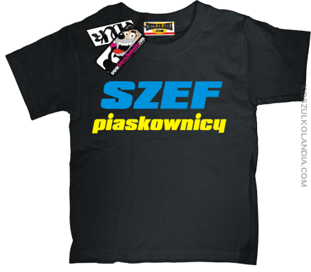 Szef Piaskownicy - super dziecięca koszulka - czarny