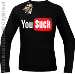 YOUSUCK ale Parody YT - Longsleeve męski czarny 