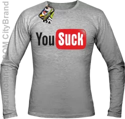 YOUSUCK ale Parody YT - Longsleeve męski melanż 