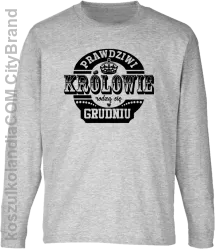 Prawdziwi królowie rodzą się w grudniu - Longsleeve dziecięcy melanż 