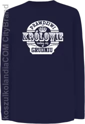 Prawdziwi królowie rodzą się w grudniu - Longsleeve dziecięcy granat