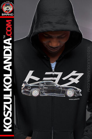 Toyota Supra MK4 PS ReWork - bluza z kapturem na zamek męska