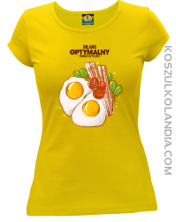 Bilans optymalny Jajko z boczkiem - koszulka damska żółta