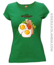 Bilans optymalny Jajko z boczkiem - koszulka damska zielona