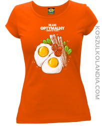 Bilans optymalny Jajko z boczkiem - koszulka damska pomarańczowa