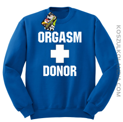 Orgasm Donor - Bluza męska standard bez kaptura niebieska 