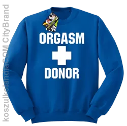 Orgasm Donor - Bluza męska standard bez kaptura niebieska 