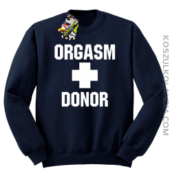 Orgasm Donor - Bluza męska standard bez kaptura granatowa 