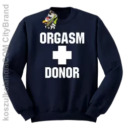 Orgasm Donor - Bluza męska standard bez kaptura granatowa 