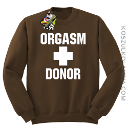 Orgasm Donor - Bluza męska standard bez kaptura brązowa 