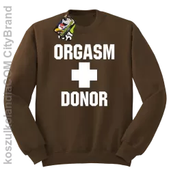 Orgasm Donor - Bluza męska standard bez kaptura brązowa 