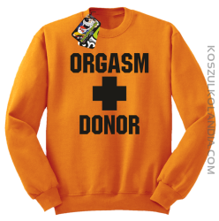 Orgasm Donor - Bluza męska standard bez kaptura pomarańczowa 