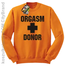 Orgasm Donor - Bluza męska standard bez kaptura pomarańczowa 