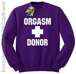 Orgasm Donor - Bluza męska standard bez kaptura fioletowa 