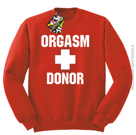 Orgasm Donor - Bluza męska standard bez kaptura czerwona 