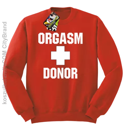 Orgasm Donor - Bluza męska standard bez kaptura czerwona 