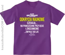 Odkrycia naukowe czekają zwykle 50 lat - koszulka dziecięca fioletowa