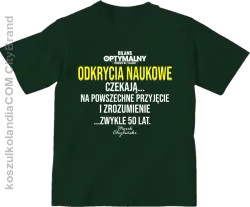 Odkrycia naukowe czekają zwykle 50 lat - koszulka dziecięca butelkowa