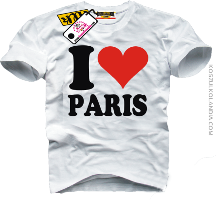 I LOVE PARIS - koszulka męska 2