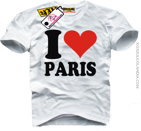 I LOVE PARIS - koszulka męska