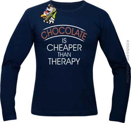 Chocolate is cheaper than therapy - Longsleeve męski 