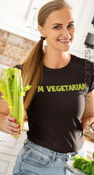 I`m Vegetarian - koszulka damska 2