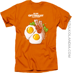 Bilans optymalny Jajko z boczkiem - koszulka męska pomarańczowa