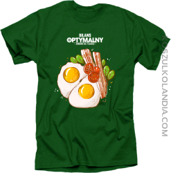 Bilans optymalny Jajko z boczkiem - koszulka męska zielona