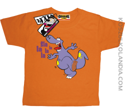 Śpiewający sia la la Dinuś - koszulka dziecięca z nadrukiem - pomarańczowy