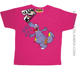 Śpiewający sia la la Dinuś - koszulka dziecięca z nadrukiem - różowy