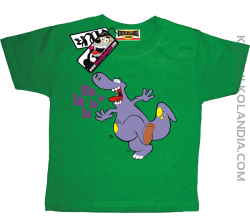 Śpiewający sia la la Dinuś - koszulka dziecięca z nadrukiem - zielony