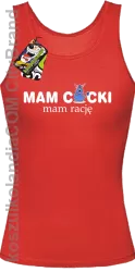 Mam cycki - Mam rację - Top damski czerwony 
